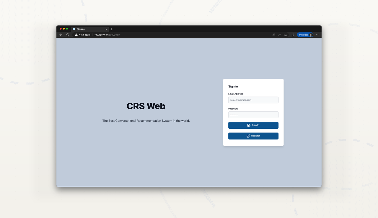 Login page — secure authentication with form validation and error handling